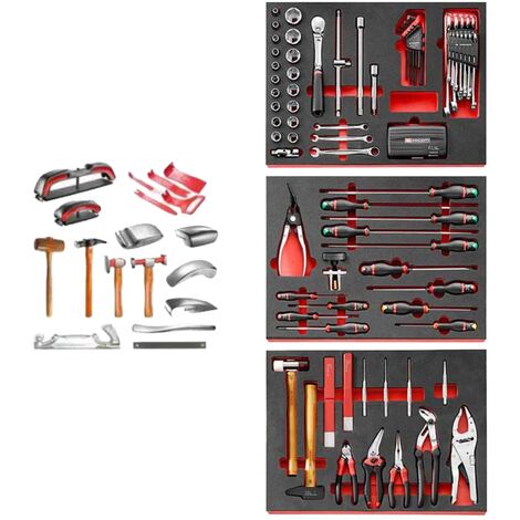 Facom – Coffret multi-outils 12 clés mixtes 7-24mm – 18 douilles 8-32mm – 15 tournevis Protwist – 3 tiroirs pour rangement volumineux