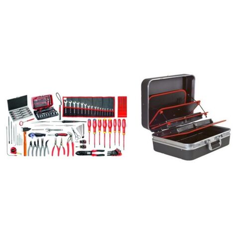 Facom – Coffret multi-outils 120 pièces – Mallette de rangement – Outils électro-mécaniques pour professionnels – Accès rapide et organisé