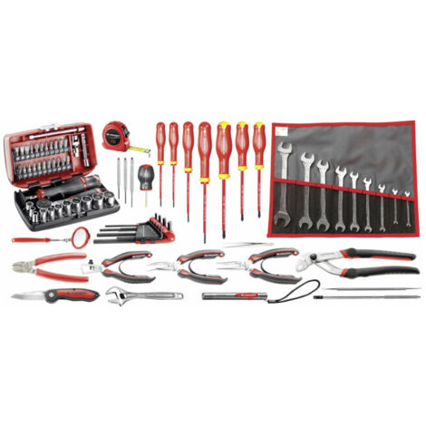 Facom – Coffret multi-outils 80 pièces – Outils électromécaniques pour professionnels – Matériaux de haute qualité – Idéal pour chantiers exigeants