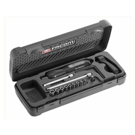 Facom – Coffret multi-outils tournevis dynamométrique 1/4' avec poignée à cliquet A.300PA – Accessoires pour maintenance précise - A402J1