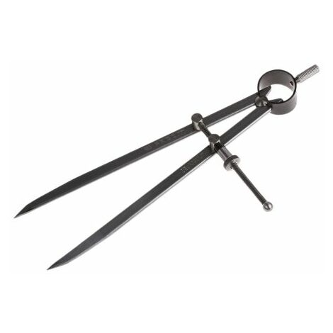 Facom – Compas à pointe sèche 200 mm – Acier poli avec pointes trempées – Réglage par vissage pour ajustement précis – Outil professionnel