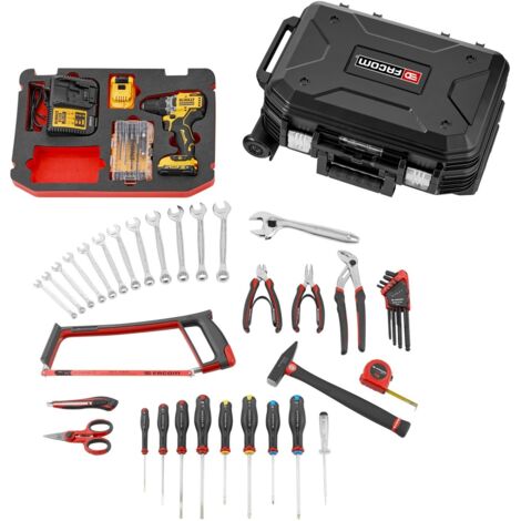 FACOM-DeWalt-Set im Rollkoffer, 68-tlg.
