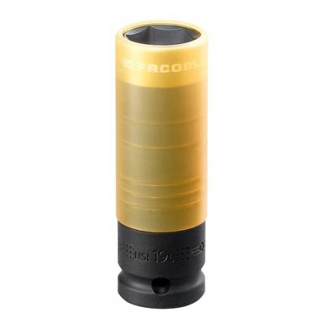 Facom – Douille impact hexagonal 19 mm – Entraînement carré 1/2' – Revêtement téflon pour protection jantes – NSI19L