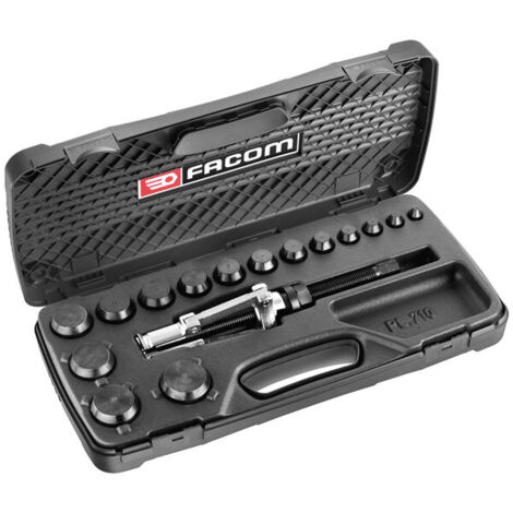 Facom – Extracteur intérieur 16 pièces – Inserts d'écartement pour mécanique – Aides à l'extraction U.40 et U.30 – Coffret plastique inclus