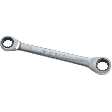 Facom Imperial Double End Ring Ratchet Spanner, 72 Points, 1/2in. x 9/16in