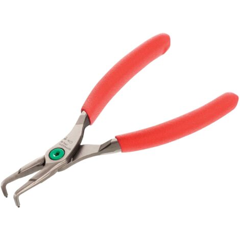 Facom Internal Snap Ring Pliers, 90° Bent Jaws, Chrome-Plated, Ergonomic Handles, 170 mm Length, Tip Diameter 1.8 mm, Ring Size Range 19–60 mm