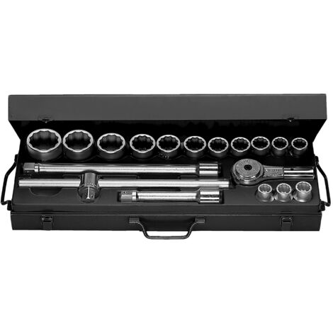 Facom Jeu de clés à douille 3/4" 12 pans 18 pcs