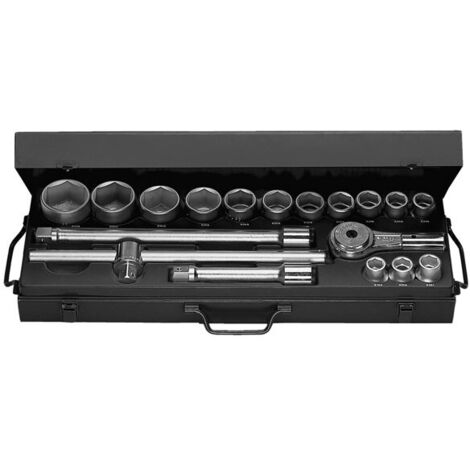 Facom Jeu de clés à douille 3/4" 6 pans, 18 pièces