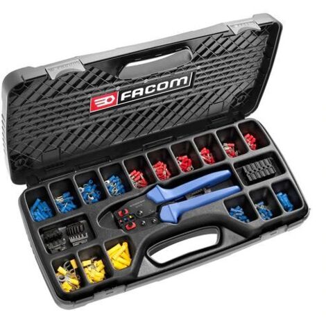 Facom – Jeu de pinces à sertir – Pinces à sertir, diœillets, cosses à fourche – Pour travaux électriques et mécaniques