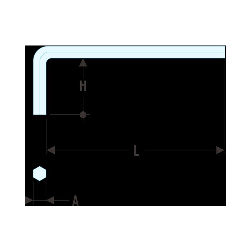 82H.1/8 Stiftschluessel kurz Sechskant 1/8 - Facom