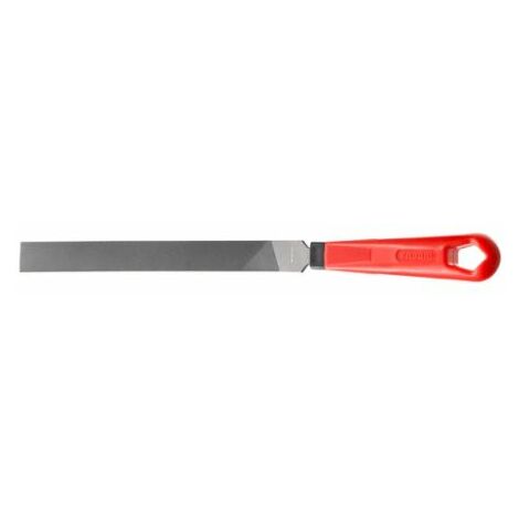 Facom – Lime plate bâtarde emmanchée 200 mm – Acier fort en carbone pour dégrossissage métal et plastique – Manche ergonomique résistant aux solvants