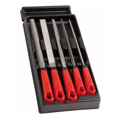 Facom – Module de servante avec 5 limes 200 mm – Plateau plastique thermoformé – Dimensions 418 x 175 mm – Pour rangement optimal