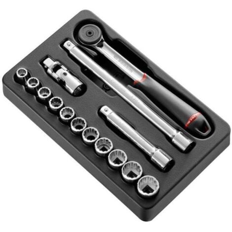 Facom Modul - Jeu de clés à douille 1/2", 15 pièces
