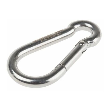 Facom – Mousqueton inox 60 mm sans vis – Acier inoxydable 316 – Verrouillage automatique – Charge 300 kg – Poids 25 g - MOUSQ6X60SLS