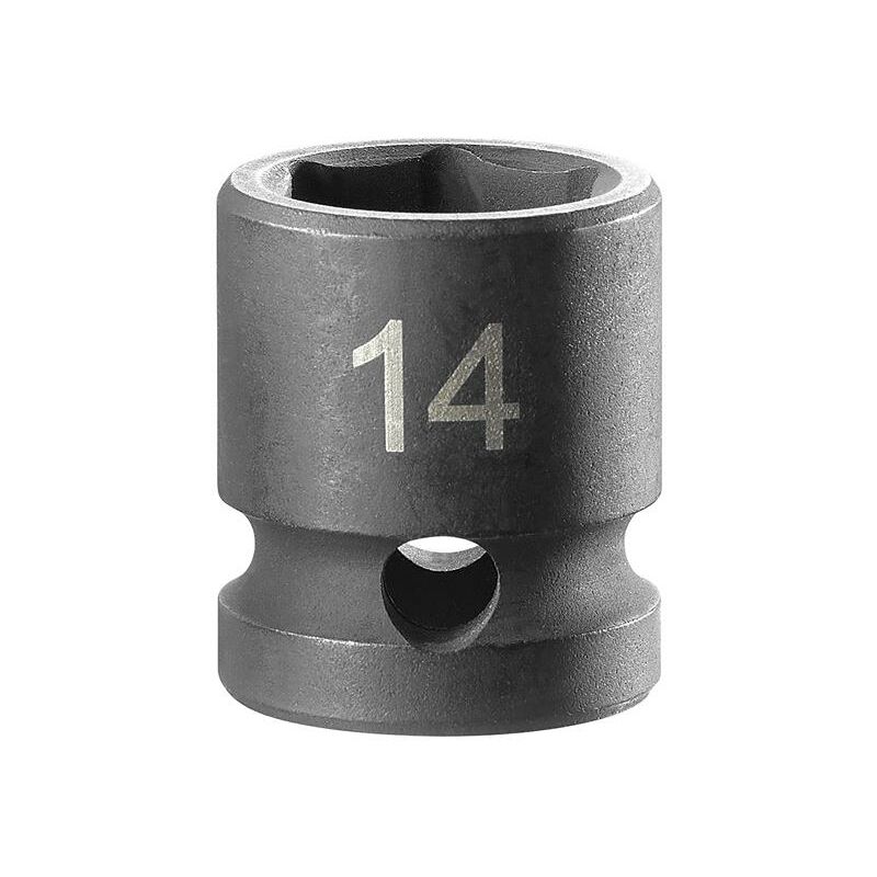 Stubby Impact Socket 1/2in Drive 14mm 6 Point FCMNSS14A - Facom