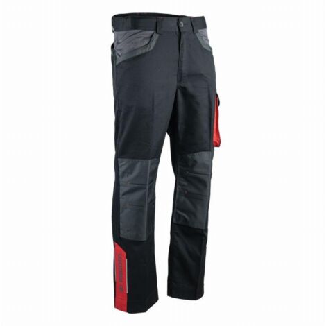 Facom – Pantalon de travail multipoches noir/gris taille M – Renforts Oxford 300D étanche – Poches genouillères EN 14404 – Braguette zippée - FXWW1000E-M