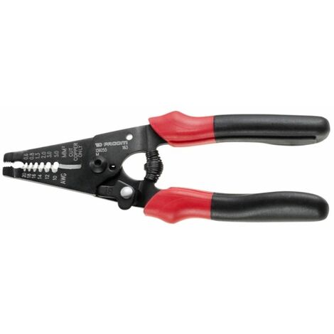Facom – Pince à dénuder 163 – Capacité de dénudage 0,8 à 7,0 mm² – Diamètre de coupe 3 mm – Pour câbles multibrins