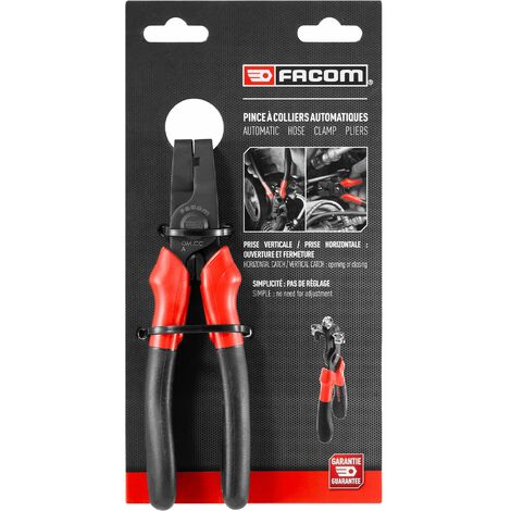 Facom – Pince à collier automatique – Préhension multidirectionnelle – Pour espaces restreints – Compatible colliers automatiques standard