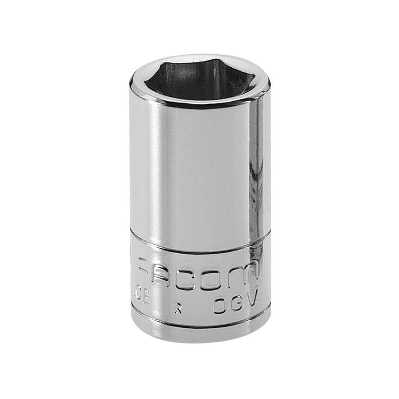 Hexagon Socket 1/4in Drive 8mm Chrome Finish R.8 - Facom