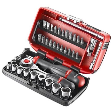 Facom R.360NANO-U1 Set Bussole Nano Cricchetto Impugnatura Girevole 1/4" 38 Pezzi