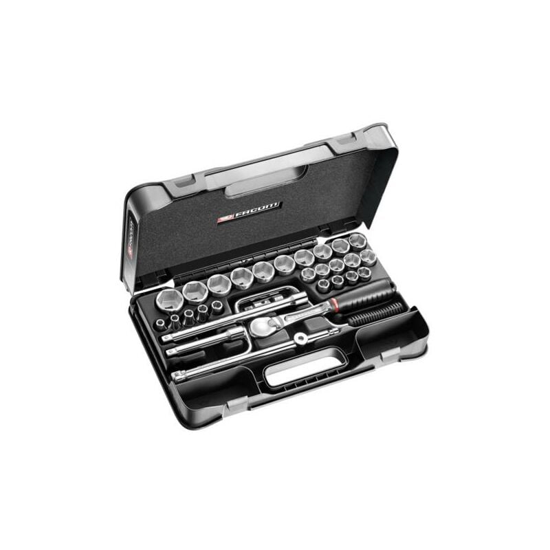 Set di bussole 1/2 - esagono metrico - 30 pezzi