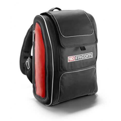 Facom – Sac à dos modulaire 20L en nylon imperméable – Dimensions 300x180x480mm – 4 pochettes amovibles – Bretelles matelassées confortables