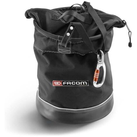 Facom – Sacoche à outils SLS 390mm – Tissu résistant aux solvants – Fond rigide pour maintien – Mousqueton 110mm avec fermeture rapide