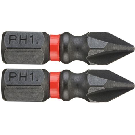FACOM Schraubendrehereinsatz IMPACT-Bit PH1 25 mm, 2 Stk.