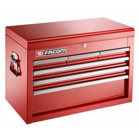 Facom – Servante d'atelier 6 tiroirs 663 x 335 x 438 mm – Rangement optimisé pour outils – Charge maximale 150 kg – Non roulante