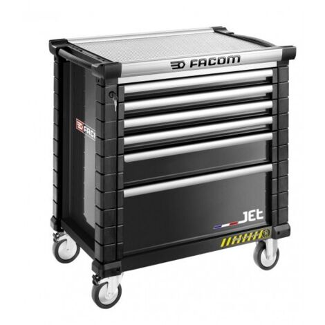 Facom – Servante d'atelier roulante 6 tiroirs – Dimensions 1004 x 1005 x 575 mm – Charge maximale 90 kg – Rangement efficace pour outils