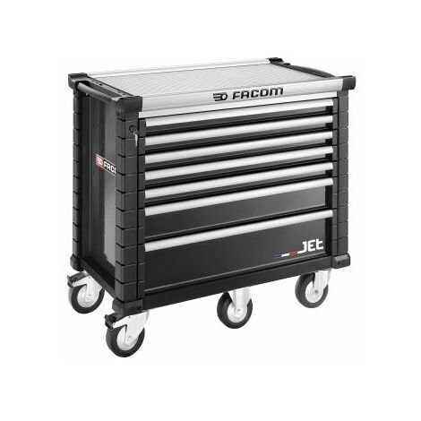 Facom – Servante d'atelier roulante 7 tiroirs – Dimensions 1194 x 1005 x 575mm – Charge maximale 300kg – Roues pour déplacement facile