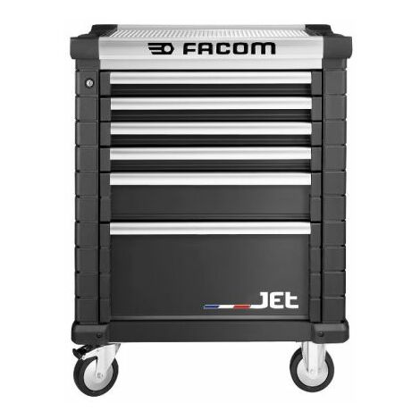 Facom – Servante d'atelier roulante en acier 6 tiroirs – Dimensions 569 x 421 x 60mm – Capacité de charge 140kg – Pour rangement outils