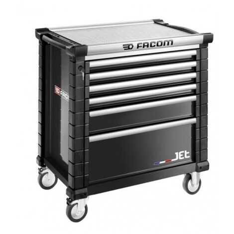 Facom – Servante d'atelier roulante en acier 6 tiroirs – Dimensions 964 x 546 x 971 mm – Charge maximale 175 kg – Rangement optimisé pour outils