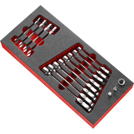 Facom Set de clés mixtes à cliquet Modul, 12 pièces