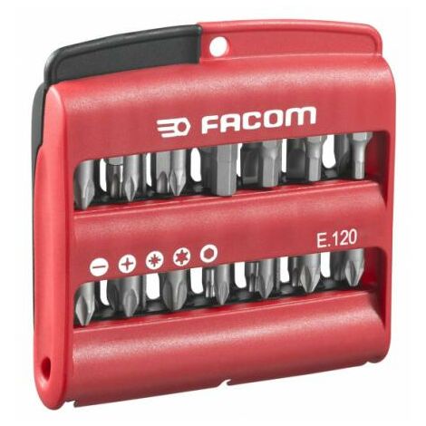 FACOM Set misto di 28 punte - Serie 1 High Perf 1/4 con portapunte - E.120
