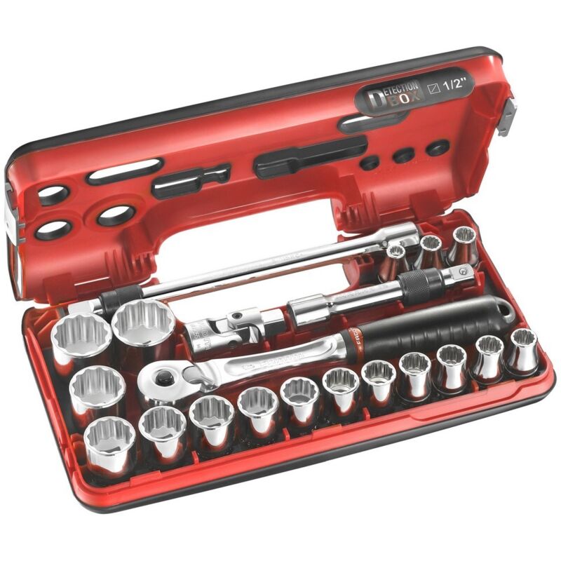 

FACOM SL.DBOX501 - Juego Vasos y Accesorios 1/2' + Trinquete