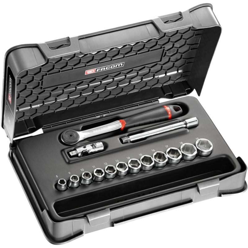 Image of FACOM Steckschlüssel-Set 3/8 J.161B, 15-tlg., 6-kant