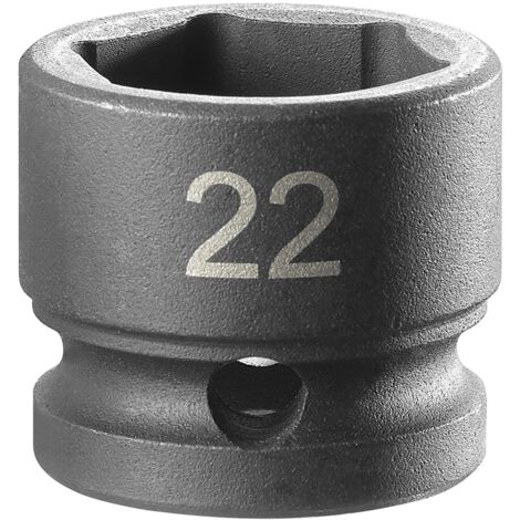 Facom Stubby Impact Socket 1/2in Drive 22mm 6 Point FCMNSS22A