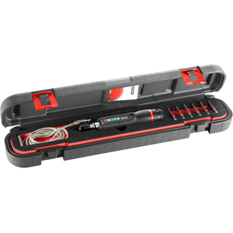 Facom – Tournevis dynamométrique 0.4 à 4Nm – Longueur 215 mm – Embouts 3 mm, 4 mm, 5.5 mm, PH 1, PH 2, PH 3 – Précision ±3 %