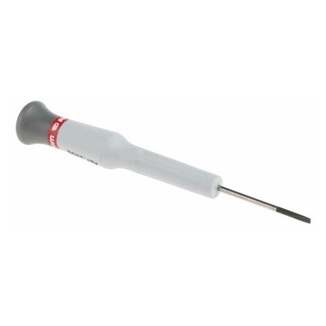 Facom – Tournevis micro plat 2 mm – Longueur lame 35 mm – Pointe brunie pour précision – Conception ergonomique bi-matière - AEF2X35