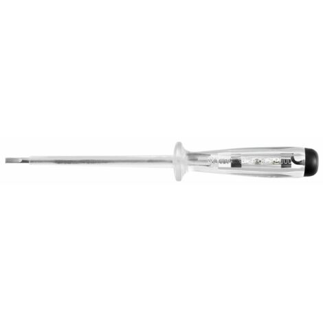 Facom – Tournevis testeur de phase 110-250V – Lame en acier vanadium chromé – Garde de sécurité 5 mm – Témoin lumineux intégré