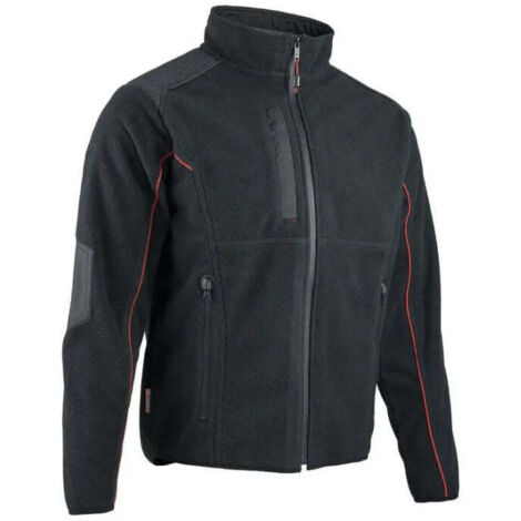 Facom – Veste polaire zippée noire taille XXXL – Tissu polaire 3 couches imper-respirant – Épaules et coudes renforcés – Pour conditions de travail difficiles - FXWW2010E-XXXL