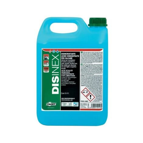 Facot Disinex de'tartrant haut potentiel 5 lt non corrosif e'limine le calcaire et les incrustations ferreuses d'acier et de cuivre