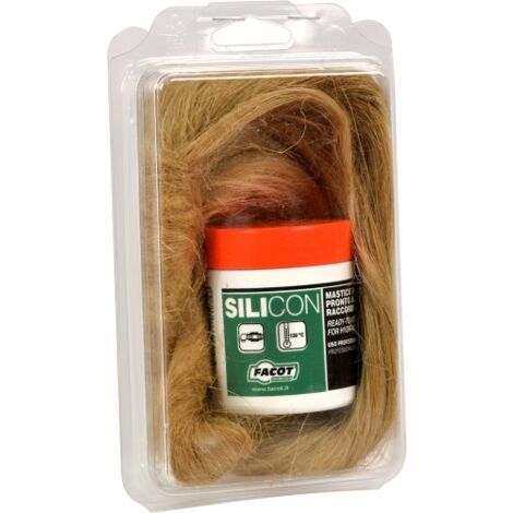Facot KITBAG Raccordi idraulici Silicon Mastice pasta verde 150 GR + Canapa 60 GR