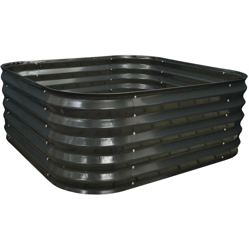 Large Metal Raised Vegetable Bed in Dark Grey (120cm)