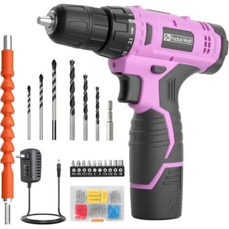 PULITUO FADAKWALT 12V CordlessDrill, Battery Power Drill Drivers, 3/8” inch Keyless Chuck, Electric Screwdriver Kit, 21+1 Torque Setting, Combi Drill with Li-Ion Battery and Charger