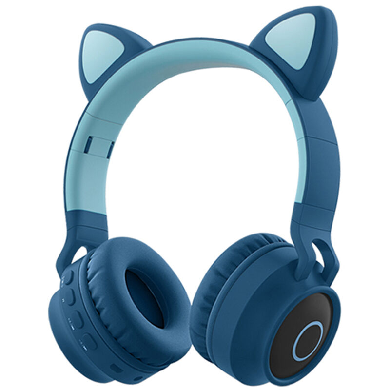 

Faddish Student Cute Cat's Ears Auriculares montados en la cabeza Sin cables Juego de dibujos animados BT Auriculares recargables, Paquete pequeno