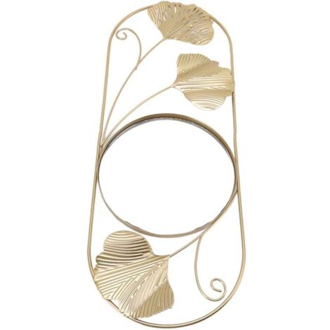 Fade Resistant Metal Leaf Wall Mirror, Modern Artistic Decorative Mirror for Bedroom, Living Room, Office MUMU