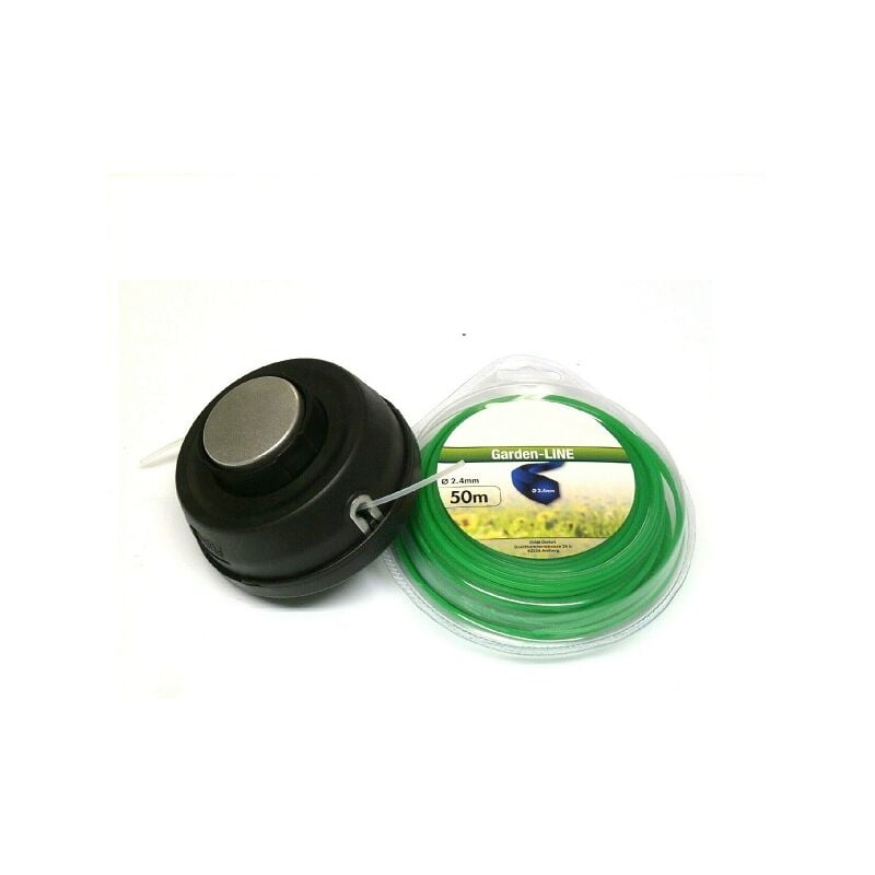 GmbH® Tête de fil easy fit Bobine de fil automatique à impulsion + 50 m de fil de coupe - CHM