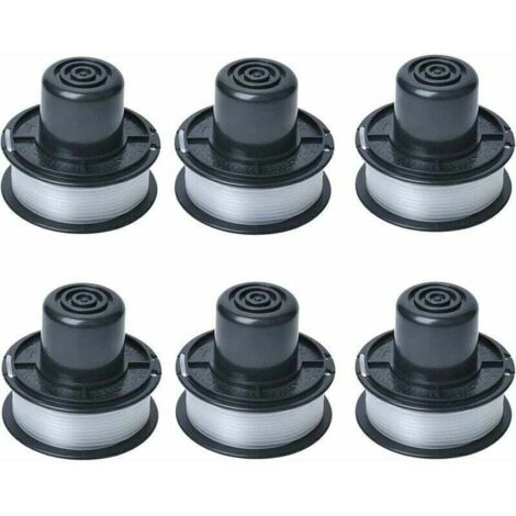 Fadenspule A6226, kompatibel mit den Rasenmähern Black & Decker GL250 / GL310 / GL360 / GL360SB. 6 m Faden im Lieferumfang enthalten. Packung mit 6 Spulen.